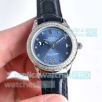 Swiss Copy Rolex Datejust Ladies Watch Blue Diamond Dial 31mm 